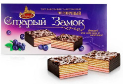 Черничный вафельный торт Старый Замок 250г Вереск