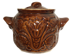 Керамический горшок с рельефным рисунком 650мл