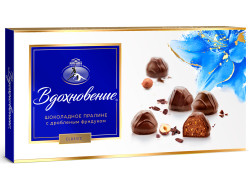 Шоколадные конфеты с дробленым фундуком 340 г Вдохновение