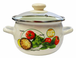 Эмалированная кастрюля 2,5л Моцарелла