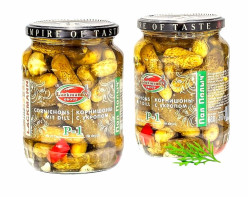 Корнишоны П-1 с укропом 720мл Lackmann (чистый вес: 360г) 