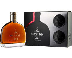 Бренди XO 0,7L 40% + 2 бокала Sarajishvili 