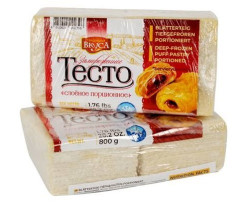 Тесто слоеное порционное замороженное 800г