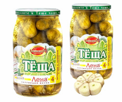 Огурцы с хреном и чесноком 430g Lena N4 Lackmann