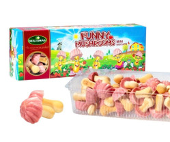 Нежное печенье Грибочки со вкусом клубники 170г Miltonas