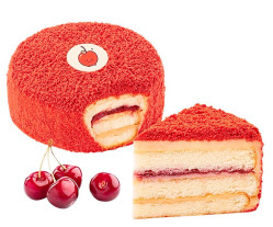 Торт Фрутти Вишня с вишнёвым конфитюром 520г Vatsak