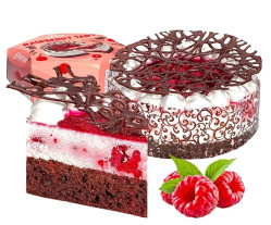 Торт Малиновый с йогуртовым крем-суфле и малиной 450г Vatsak