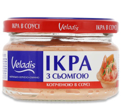Икра с копчёным лососем в соусе 160г Veladis