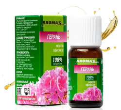 Эфирное масло Герани 10мл Aroma Saules