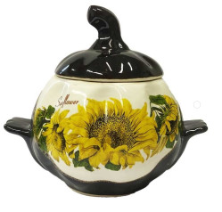 Керамический горшок Подсолнухи 0,75л 