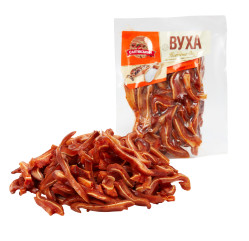 Свиные уши полосками варёно-копчёные SMK, около 300г