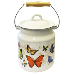 Эмалированный бидон Бабочки 3,3л