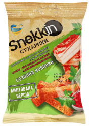 Сухари со вкусом сала и хрена 70г Snekkin