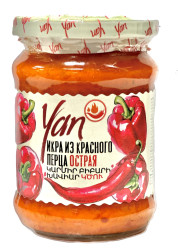 Икра из красного  перца острая 250г Yan