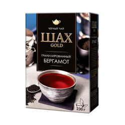 Чёрный листовой чай Шах Gold гранулированый бергамот 230 г