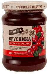 Брусника протёртая с сахаром 280г Стоевъ