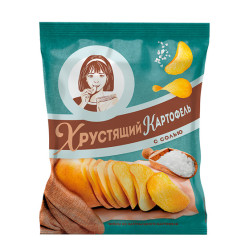Чипсы с солью 70г Хрустящий картофель