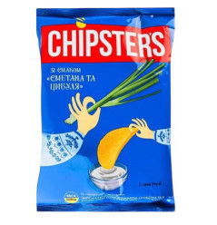 Чипсы со вкусом сметаны с зеленью 120 г CHIPSTERS