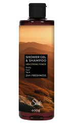 Гель для душа и шампунь Men Strong Power 400мл Shik 
