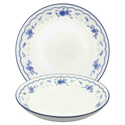 Фарфоровая тарелка «Цветочный узор», 20,4×4 см 630 мл 