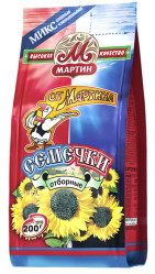 Семечки чёрные Микс (с солью и без соли) 200 г Мартин