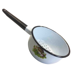 Дуршлаг эмалированный синий 1,5л Грибы