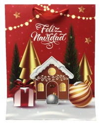 Vánoční dárková taška 3D červená