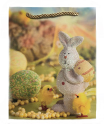 Dárková taška zajíček a kuřata 18*23cm