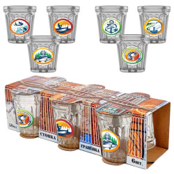 Набор из 6 стопок Рыбалка по 50мл