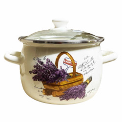 Кастрюля эмалированная Лаванда 3,5л
