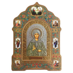 Икона деревянная Матрона 18х25см