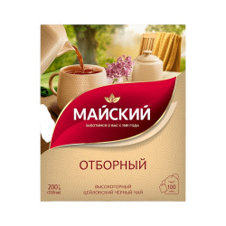 Чай черный ОТБОРНЫЙ 100*2г Майский