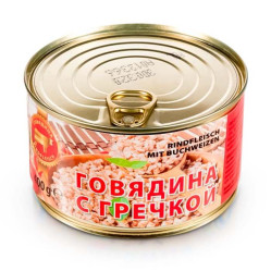 Говядина с гречкой 400г
