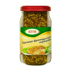 Горчица французская гранулированная 210г Кум
