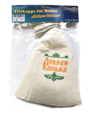 Шапка для бани (сауны) Добрая банька