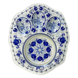 Подставка для яиц стеклянная Гжель 3 шт