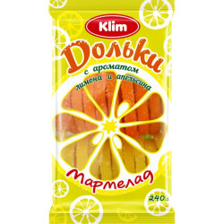 Ovocné želé pomeranč a citron Klim 240g
