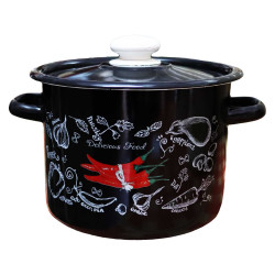 Эмалированная кастрюля 4,5л Перец