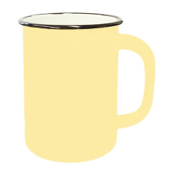 Кружка эмалированная Бежевая 1,5л