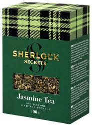 Зелёный листовой чай Jasmine Tea 100г Sherlock