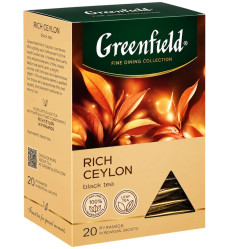 Чёрный чай Rich Ceylon 36г 20×1,8г Greenfield