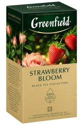 Чёрный чай Strawberry Bloom 25×1,5 г Greenfield