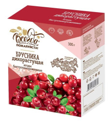 Брусника дикарастущая замороженная 300г ВП!