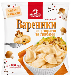 Вареники с картофелем и грибами 600г Ласунка