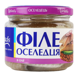 Филе сельди без кожи в масле 250г Veladis (лат. Clupea harengus)