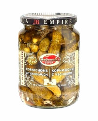 Корнишоны П-2 с чесноком 720мл Lackmann (чистый вес: 360г) 