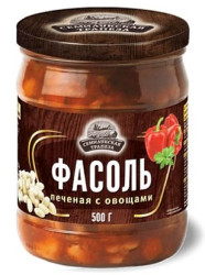Фасоль печеная с овощами 470г Семилукская Трапеза