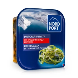 Морская капуста со сладким перцем и луком NORD PORT 200г