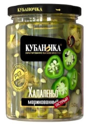 Халапеньо пикантный маринованный 125г Кубаночка