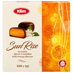 Мармелад с апельсиновым вкусом в какао-глазури 330г Klim